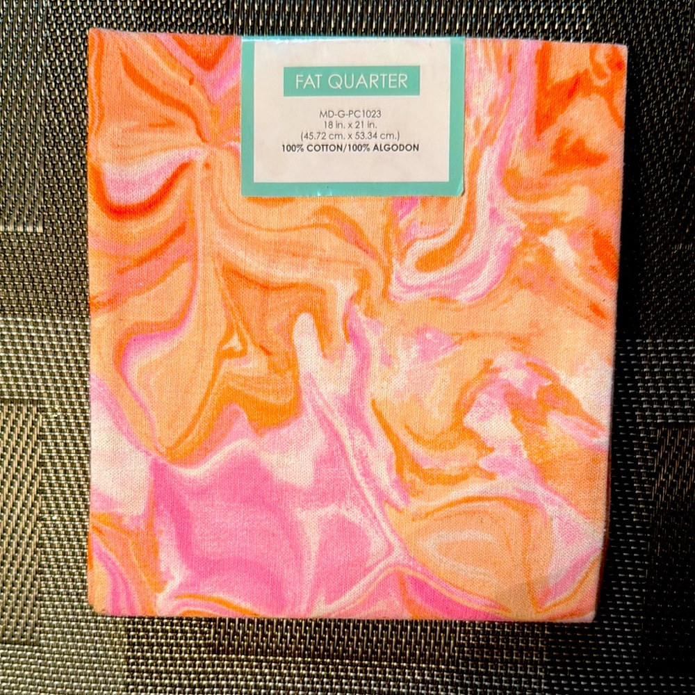 NEW ~ Vibrant Orange and Pink Fat Quarter Fabric